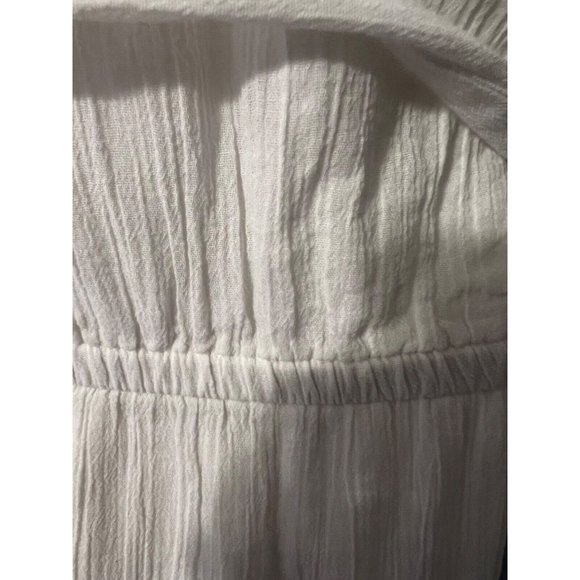 Talbots Dress 16 White Gauze Cotton Flowy Embroidered Black NWT Washable $119 - Picture 12 of 13